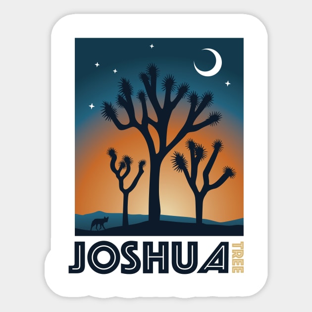 Joshua Tree National Park Travel Poster Apparel Sticker by Terrybogard97